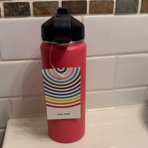 Target Pink Stainless Steel Water Bottle with Black Lid